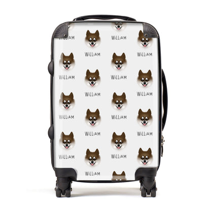 Pomsky Icon with Name Suitcase