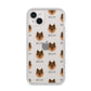 Pomsky Icon with Name iPhone 14 Plus Clear Tough Case Starlight