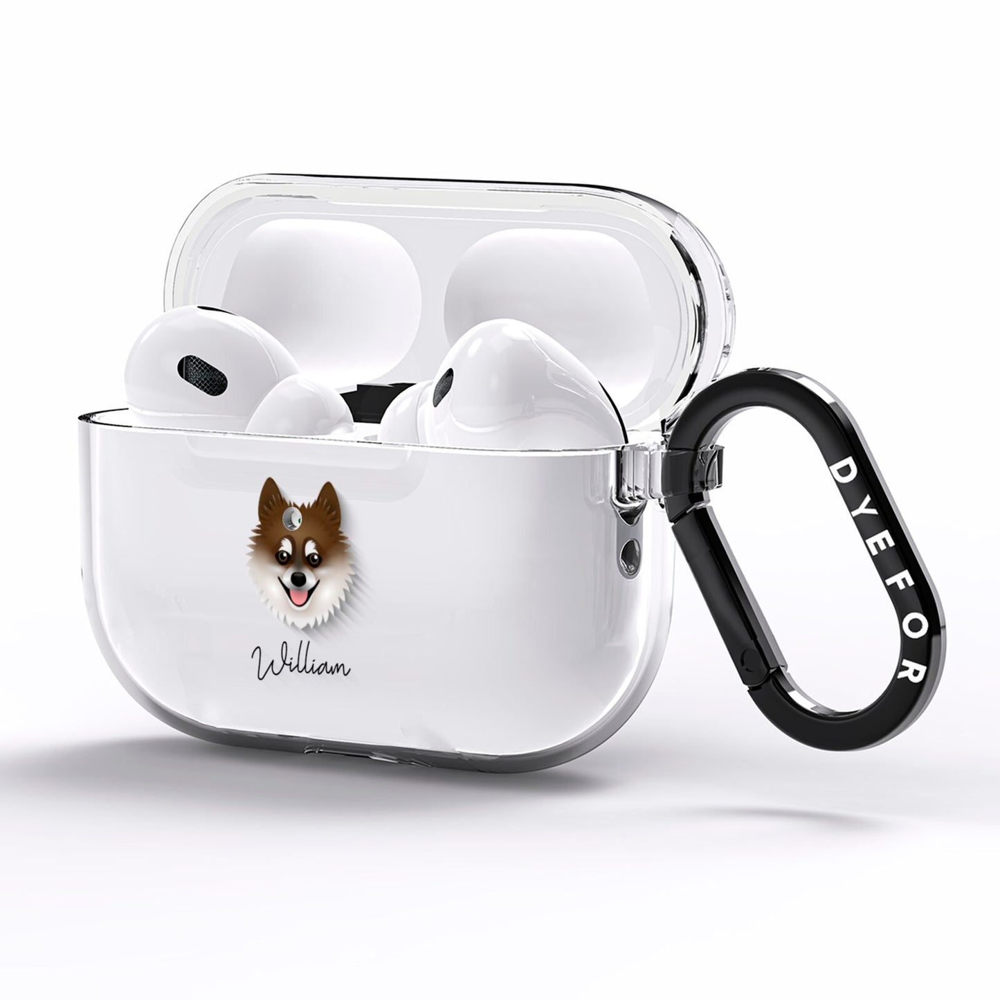 Pomsky Personalised AirPods Pro Clear Case Side Image