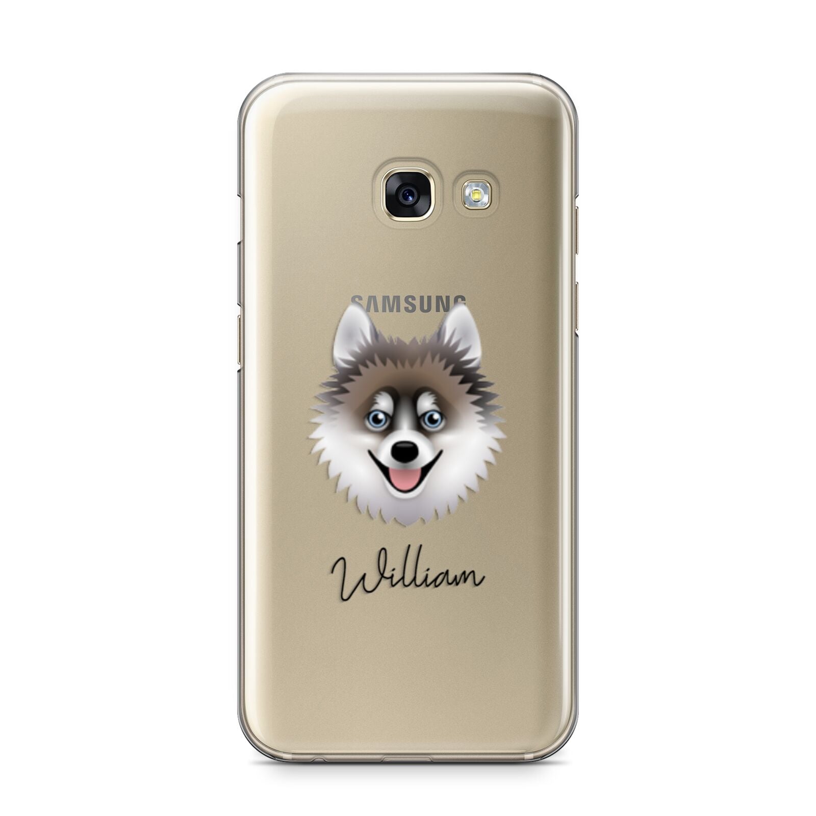 Pomsky Personalised Samsung Galaxy A3 2017 Case on gold phone