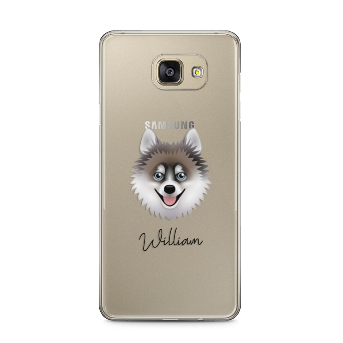 Pomsky Personalised Samsung Galaxy A5 2016 Case on gold phone