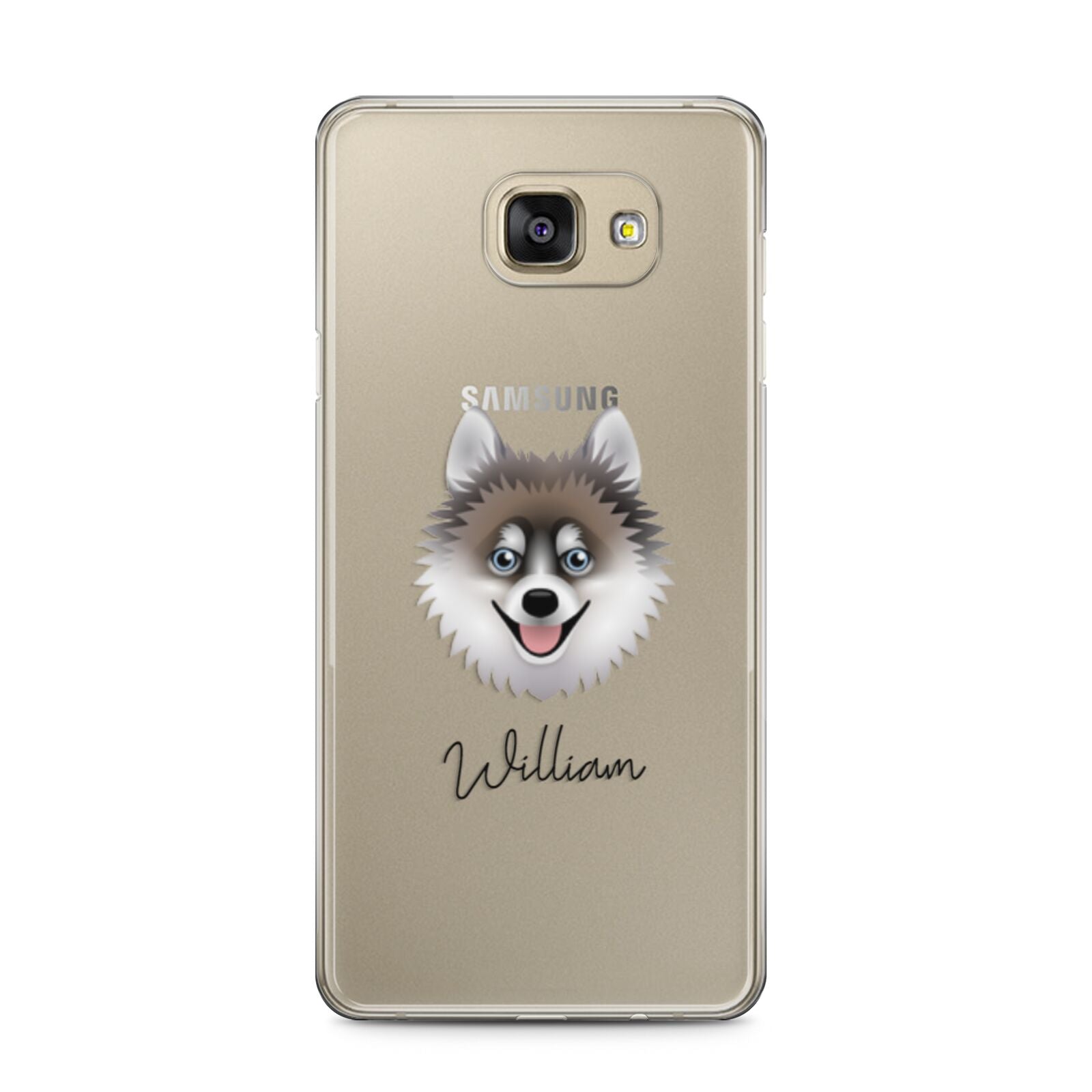 Pomsky Personalised Samsung Galaxy A5 2016 Case on gold phone