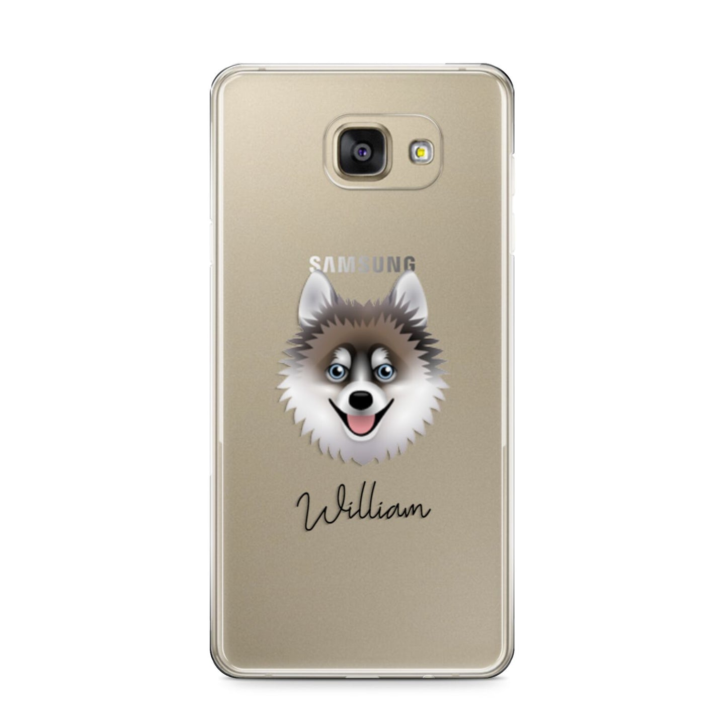 Pomsky Personalised Samsung Galaxy A9 2016 Case on gold phone