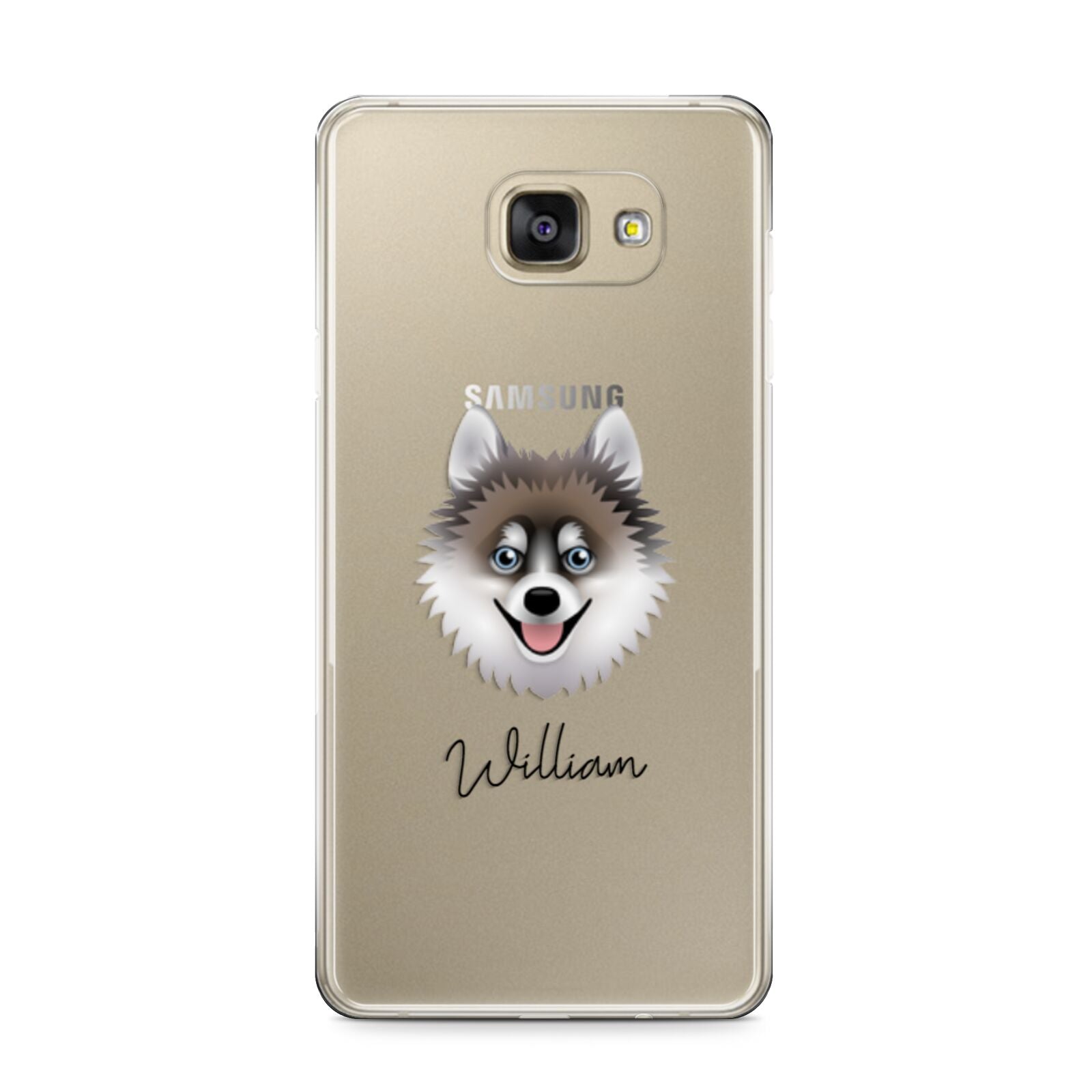 Pomsky Personalised Samsung Galaxy A9 2016 Case on gold phone