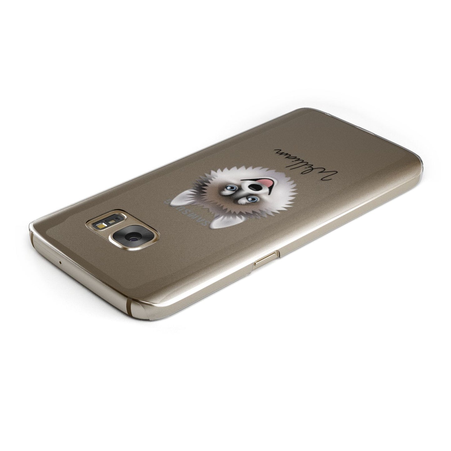 Pomsky Personalised Samsung Galaxy Case Top Cutout