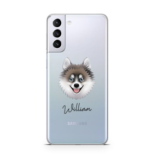 Pomsky Personalised Samsung S21 Plus Phone Case