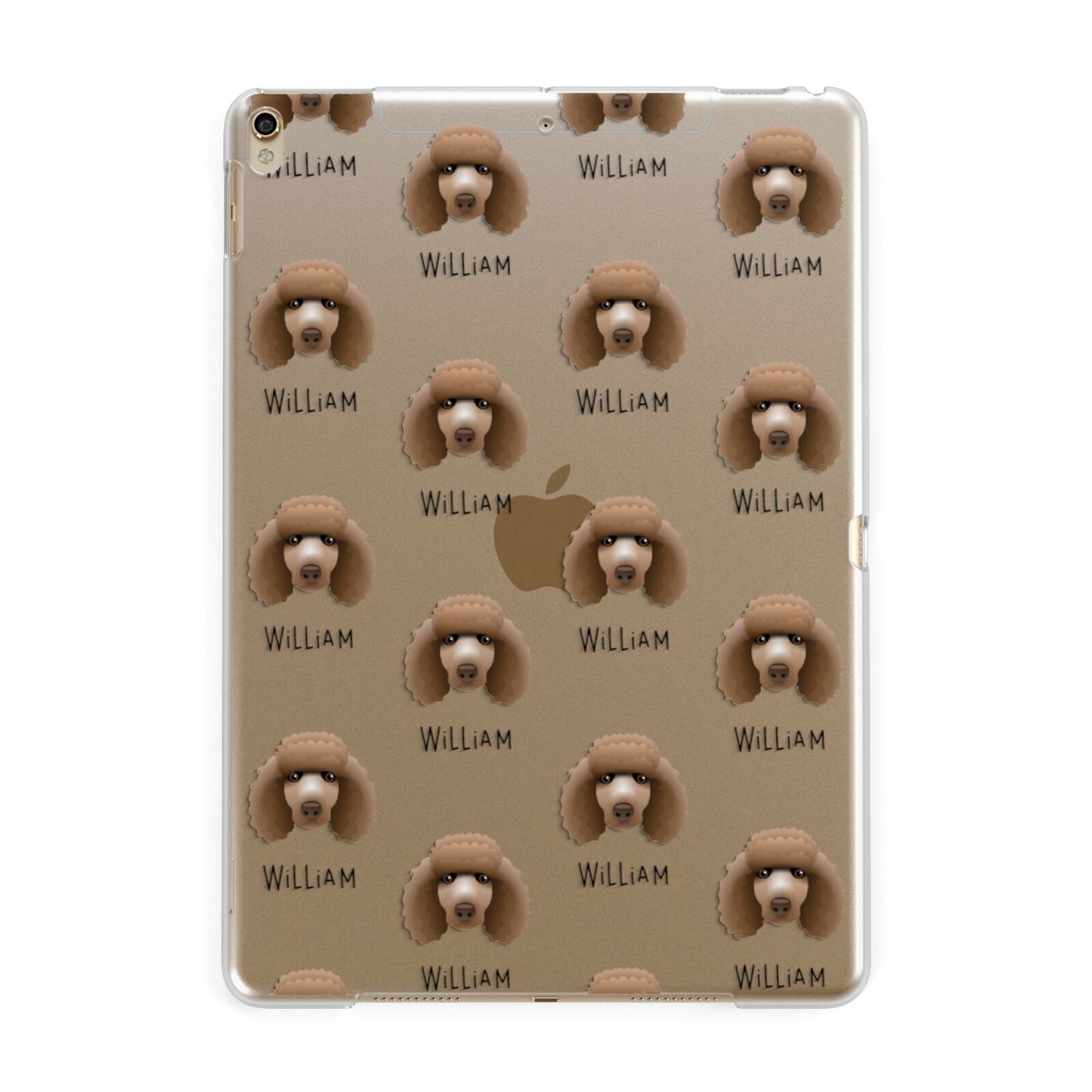 Poodle Icon with Name Apple iPad Gold Case