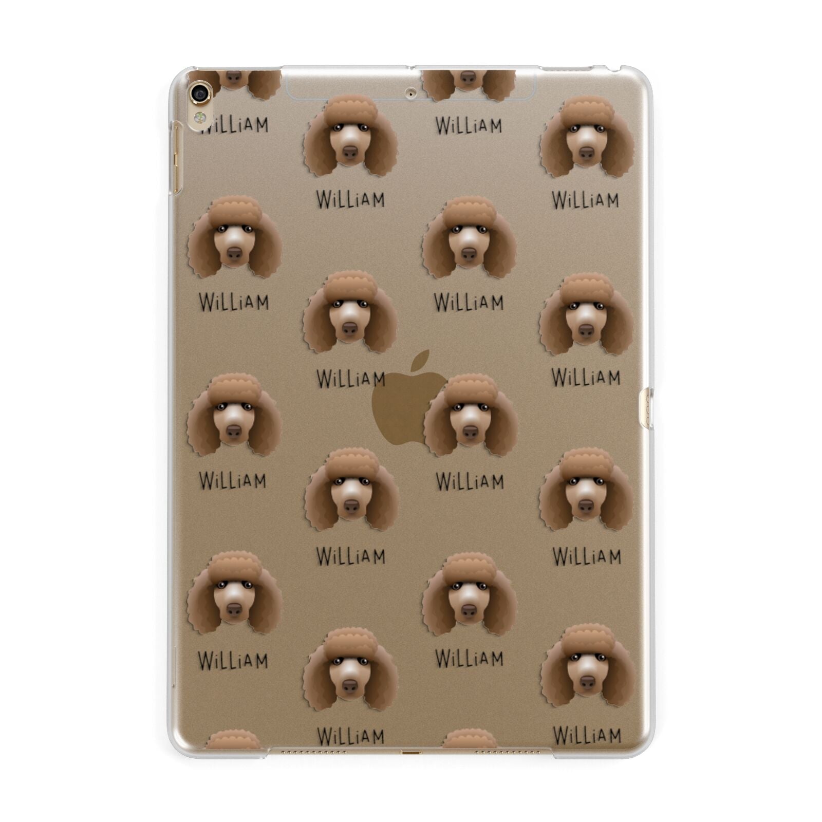 Poodle Icon with Name Apple iPad Gold Case