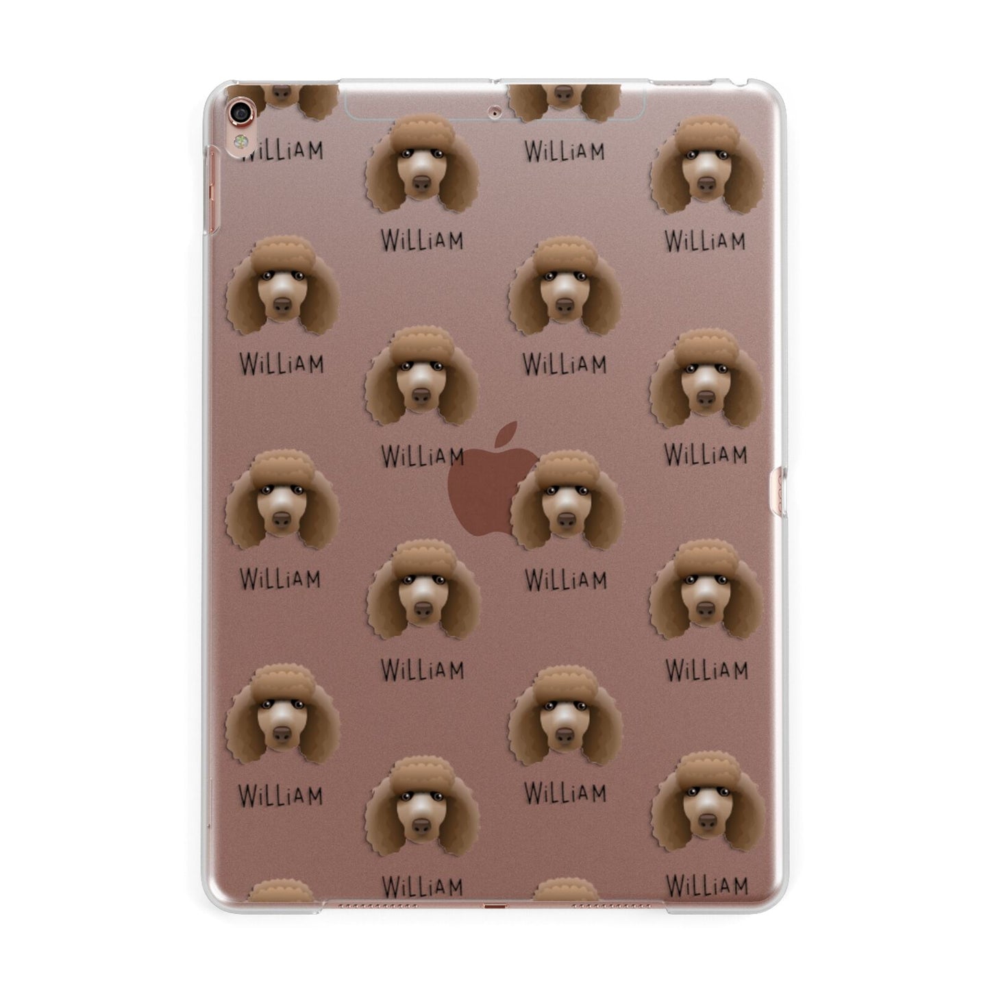 Poodle Icon with Name Apple iPad Rose Gold Case