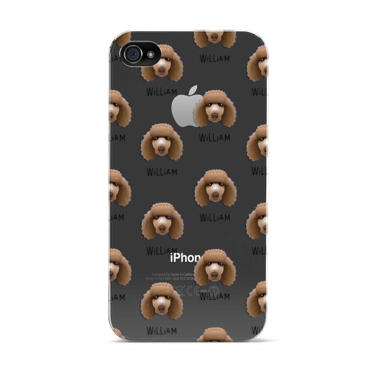 Poodle Icon with Name Apple iPhone 4s Case