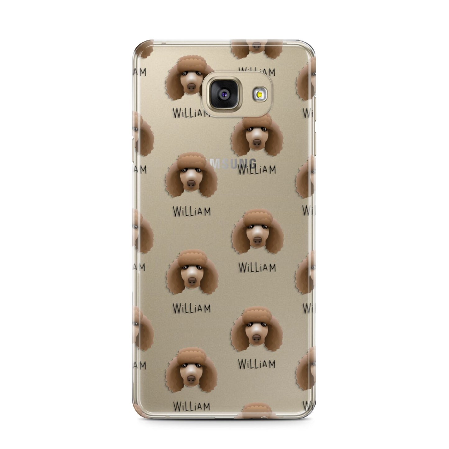 Poodle Icon with Name Samsung Galaxy A7 2016 Case on gold phone