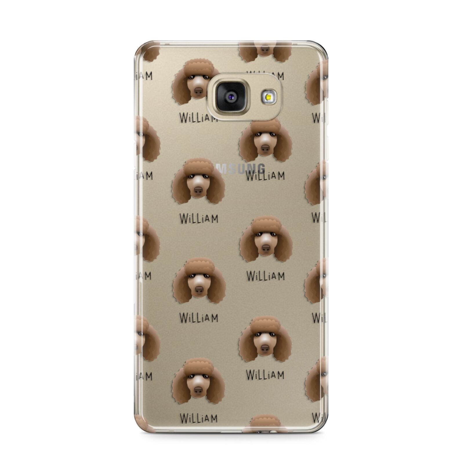 Poodle Icon with Name Samsung Galaxy A9 2016 Case on gold phone