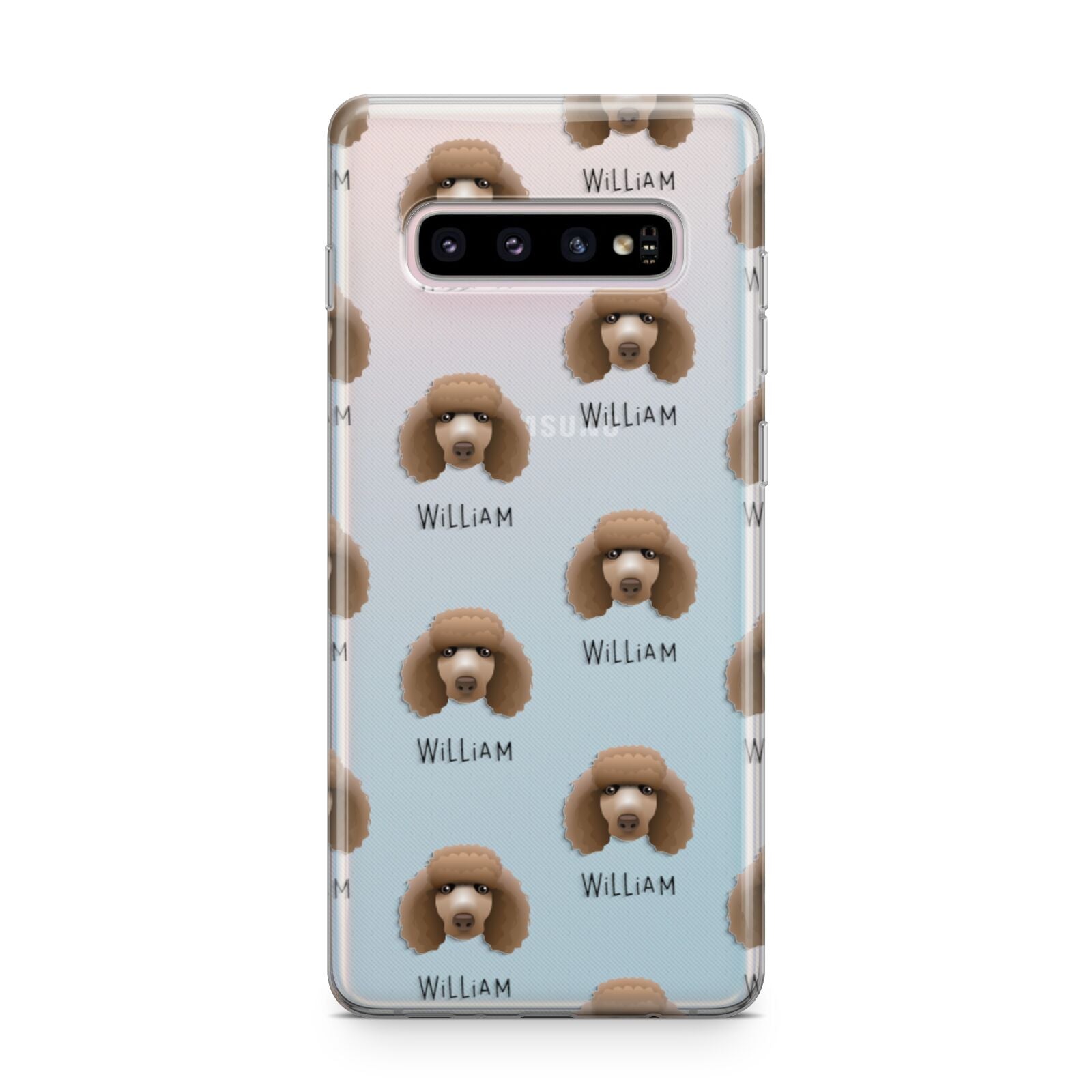 Poodle Icon with Name Samsung Galaxy S10 Plus Case