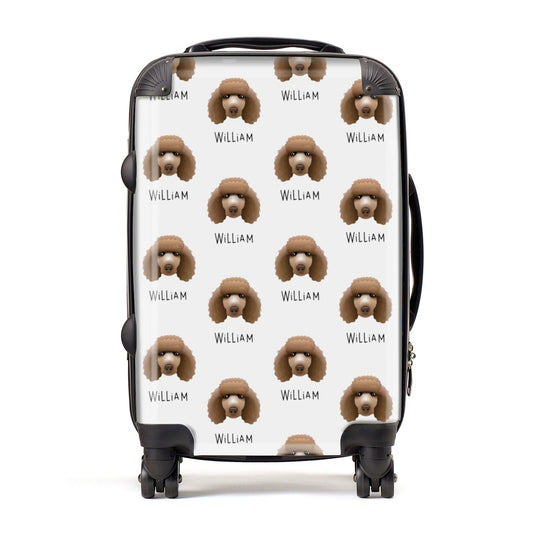 Poodle Icon with Name Suitcase