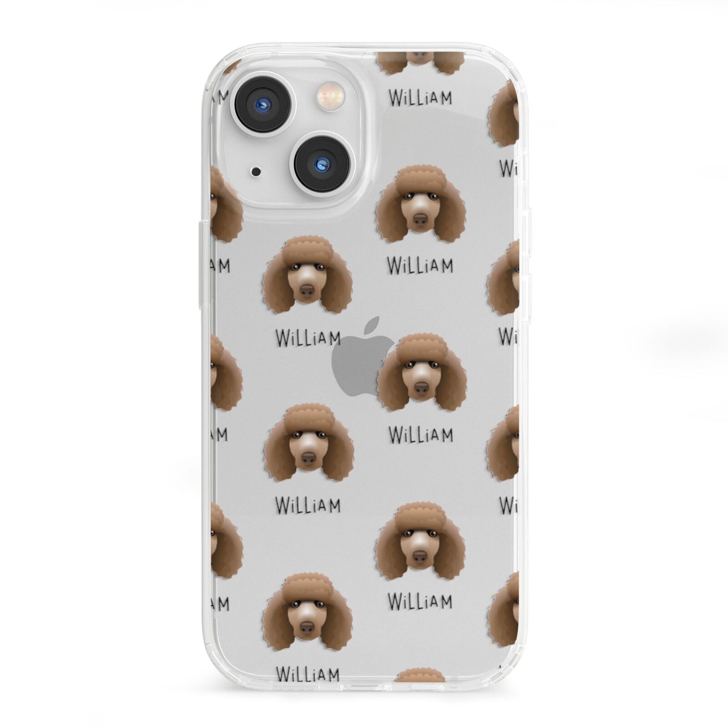 Poodle Icon with Name iPhone 13 Mini Clear Bumper Case