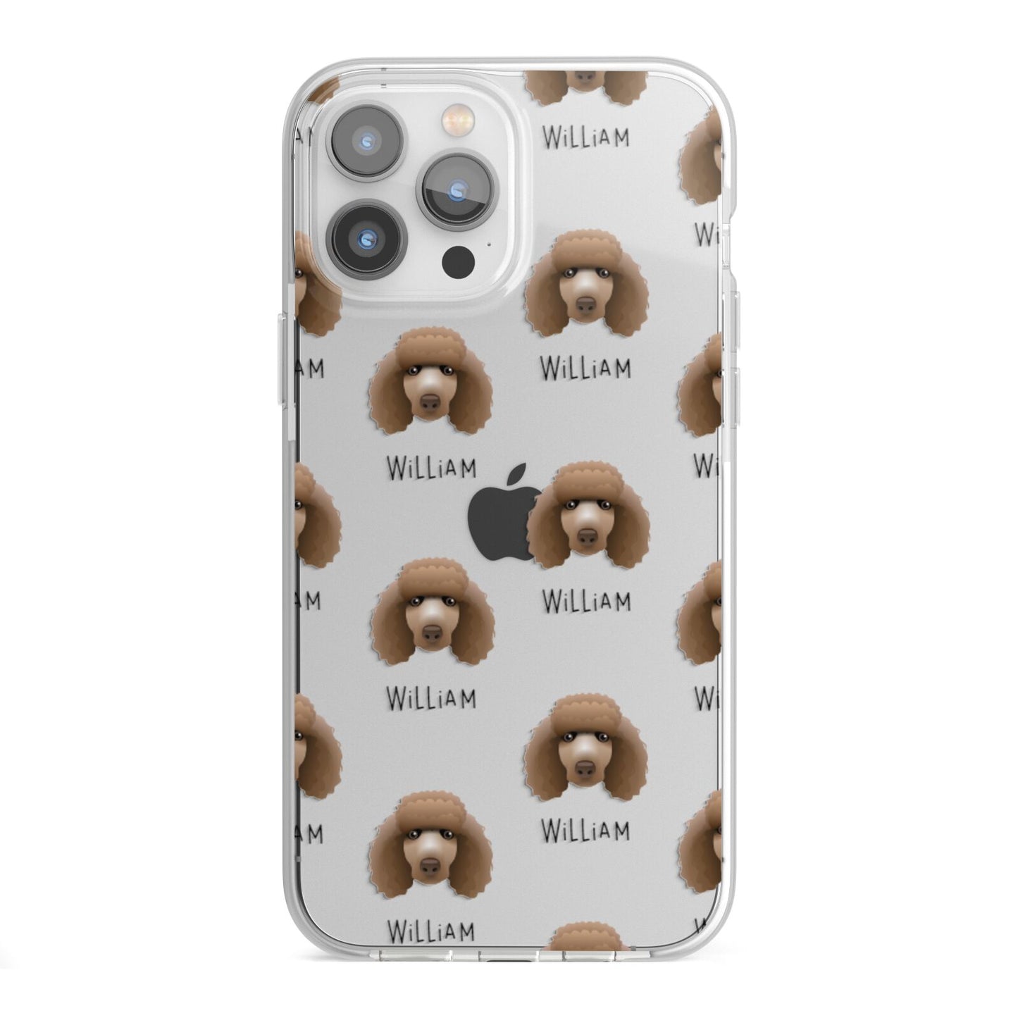 Poodle Icon with Name iPhone 13 Pro Max TPU Impact Case with White Edges