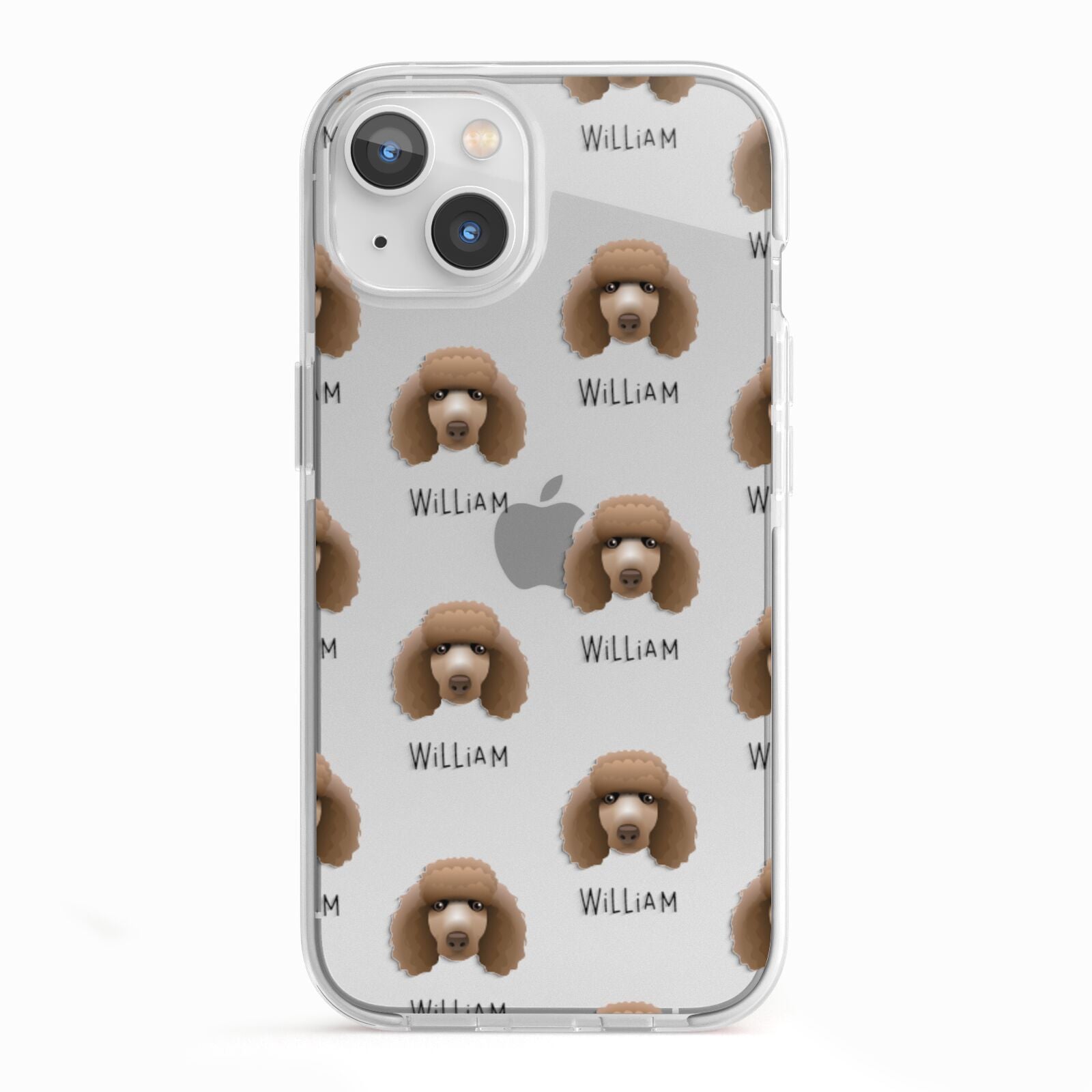 Poodle Icon with Name iPhone 13 TPU Impact Case with White Edges