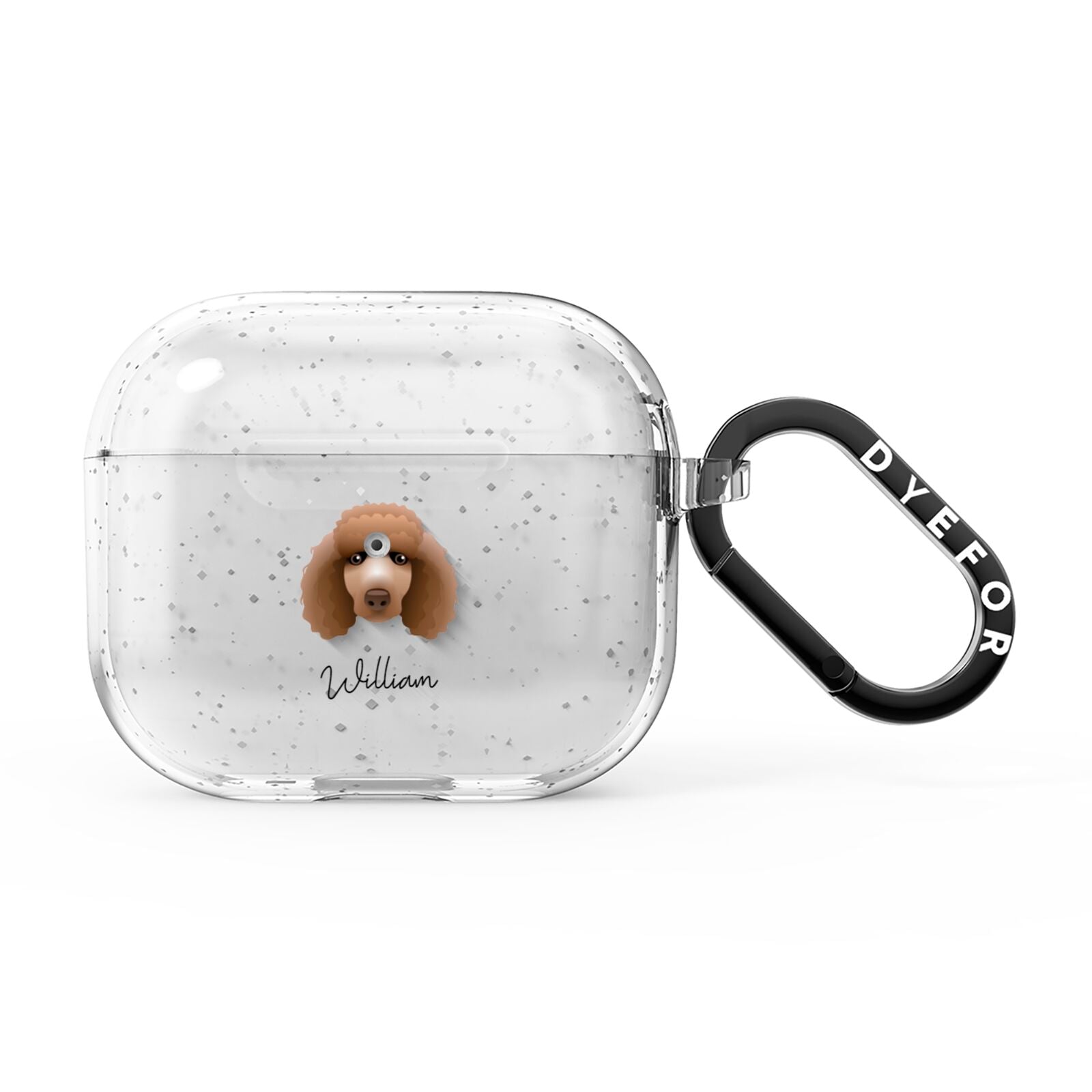 Poodle Personalised AirPods Glitter Case 3rd Gen