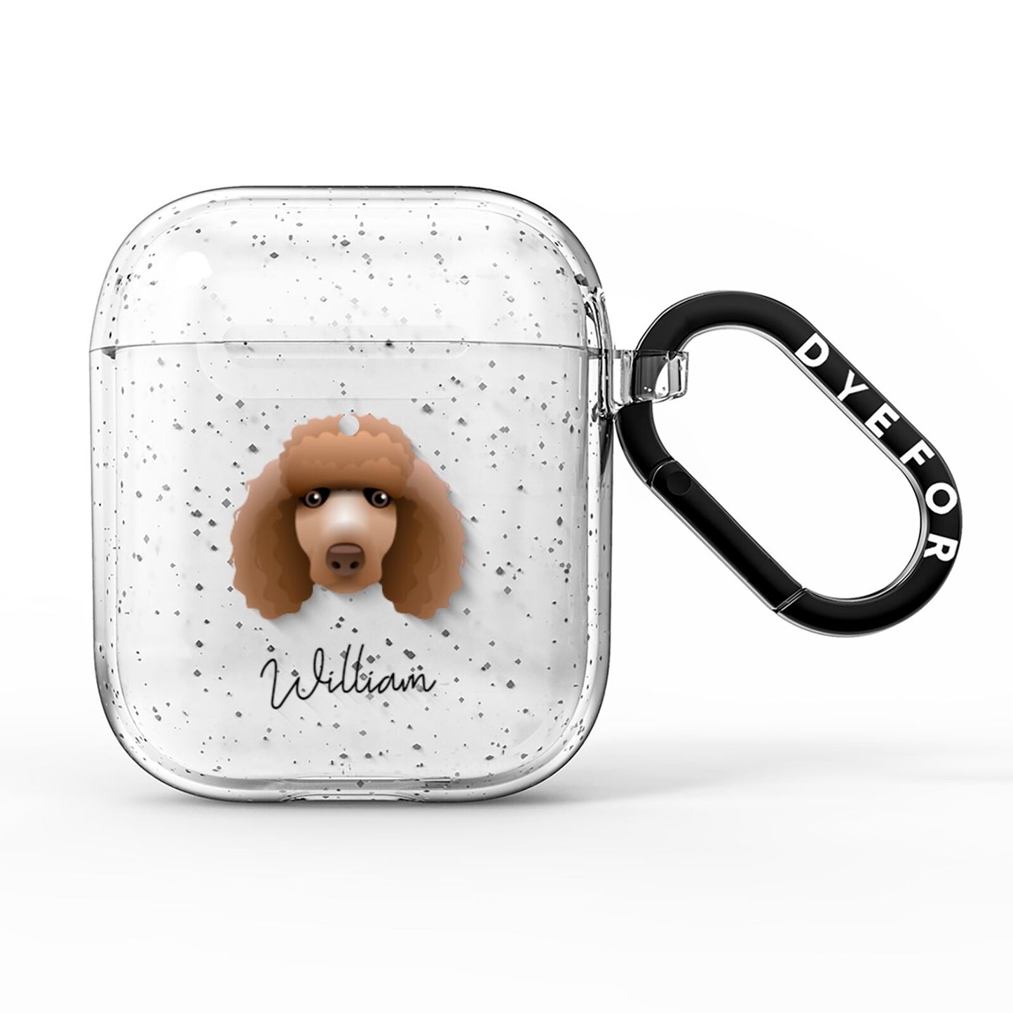 Poodle Personalised AirPods Glitter Case