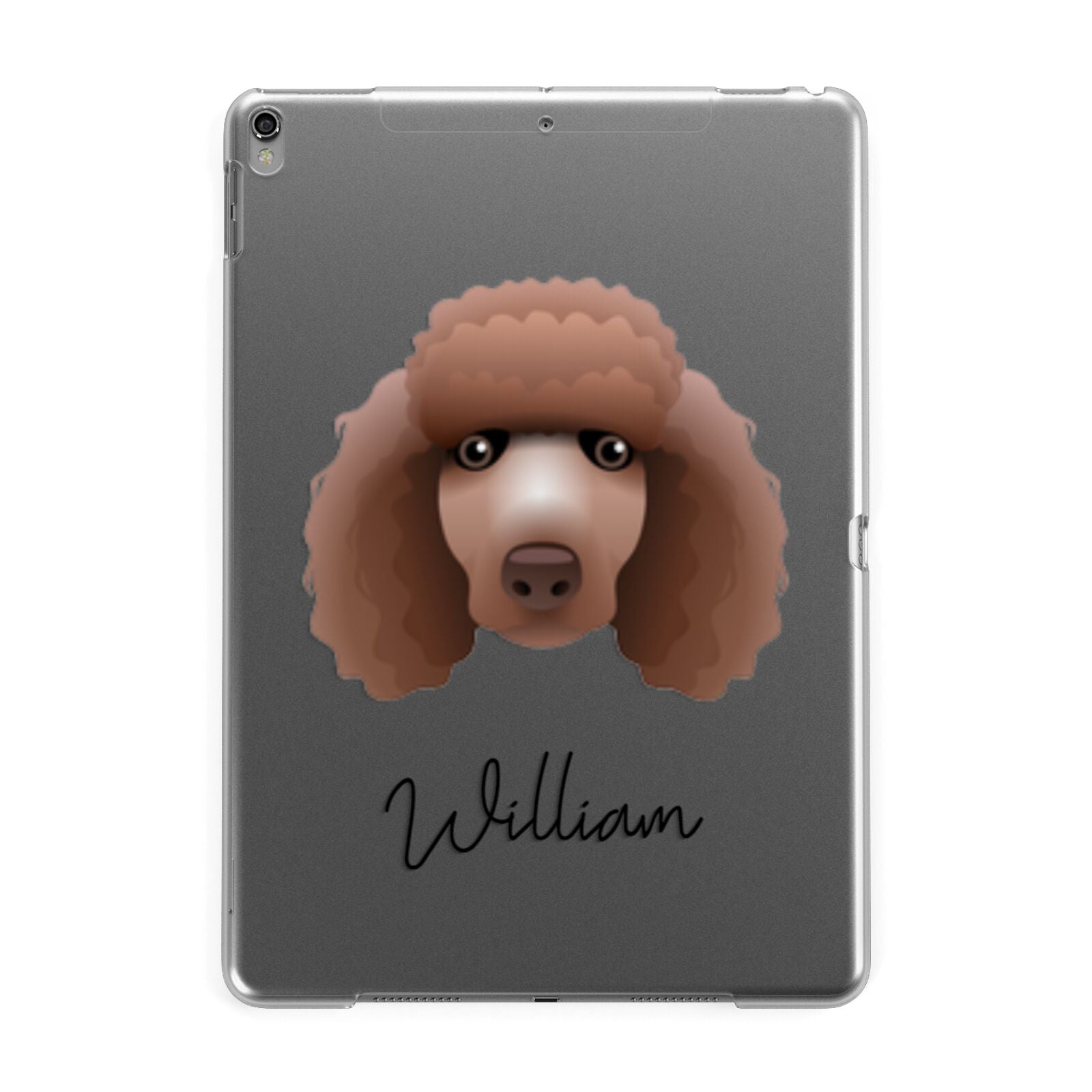 Poodle Personalised Apple iPad Grey Case