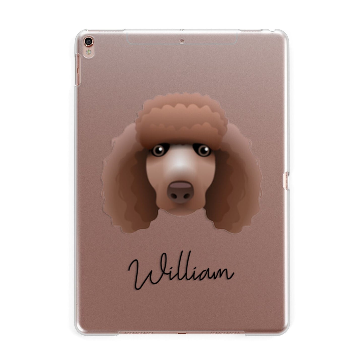 Poodle Personalised Apple iPad Rose Gold Case