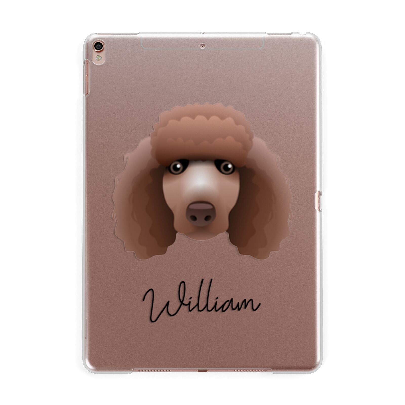 Poodle Personalised Apple iPad Rose Gold Case