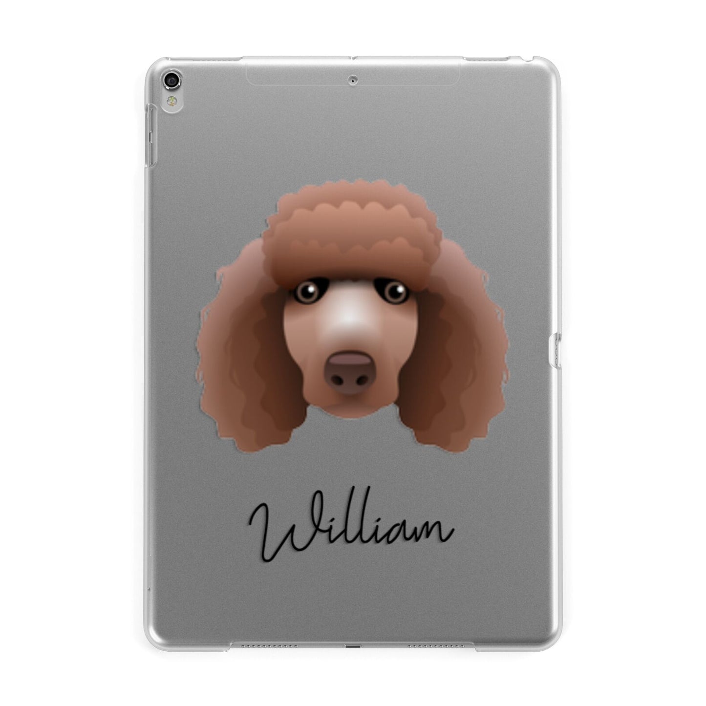 Poodle Personalised Apple iPad Silver Case