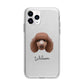 Poodle Personalised Apple iPhone 11 Pro in Silver with Bumper Case