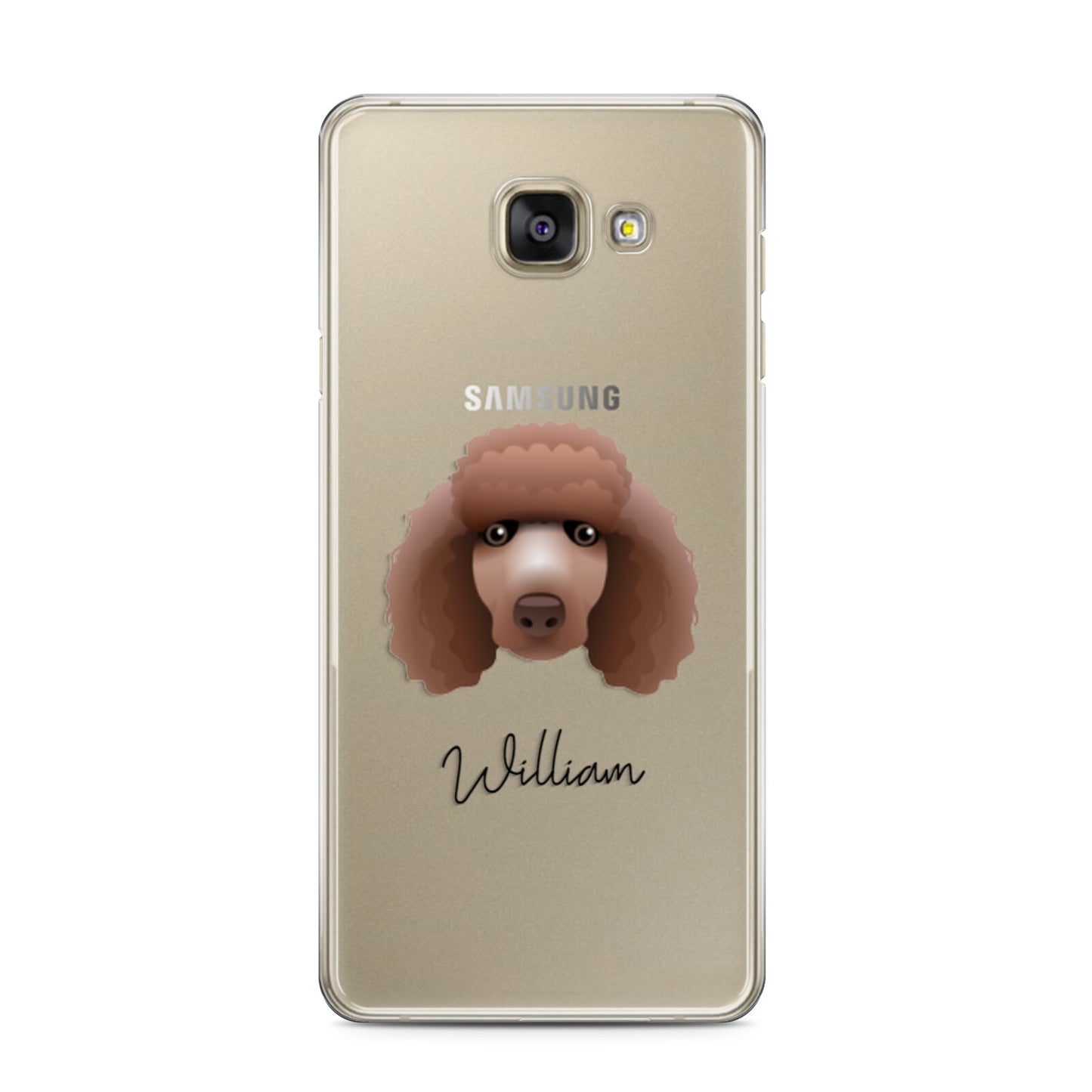 Poodle Personalised Samsung Galaxy A3 2016 Case on gold phone
