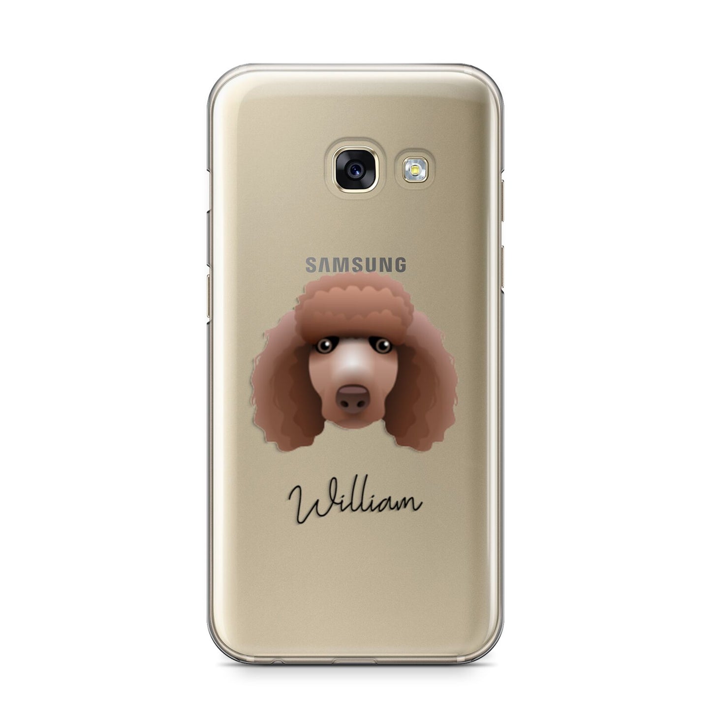 Poodle Personalised Samsung Galaxy A3 2017 Case on gold phone