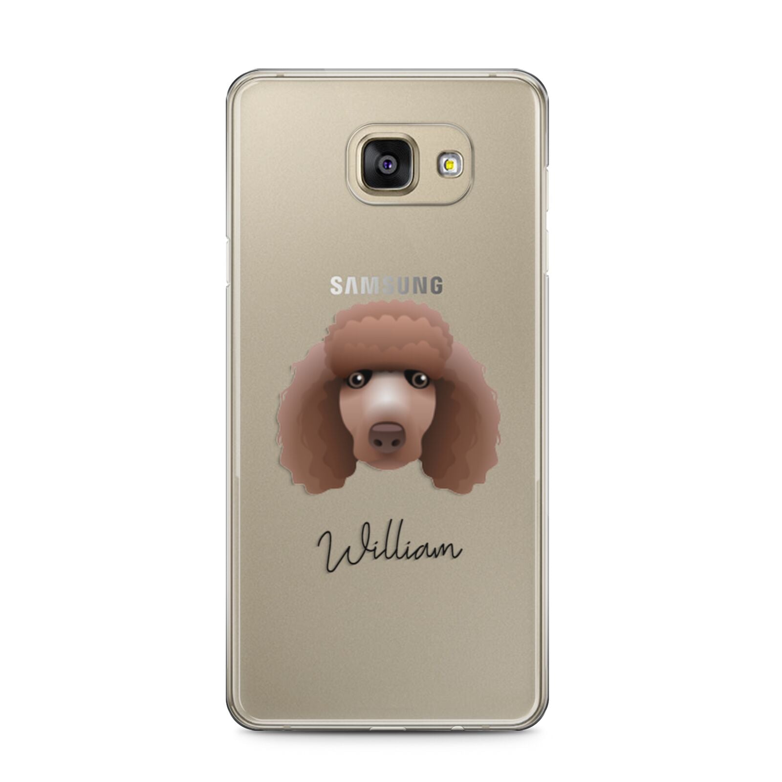 Poodle Personalised Samsung Galaxy A5 2016 Case on gold phone
