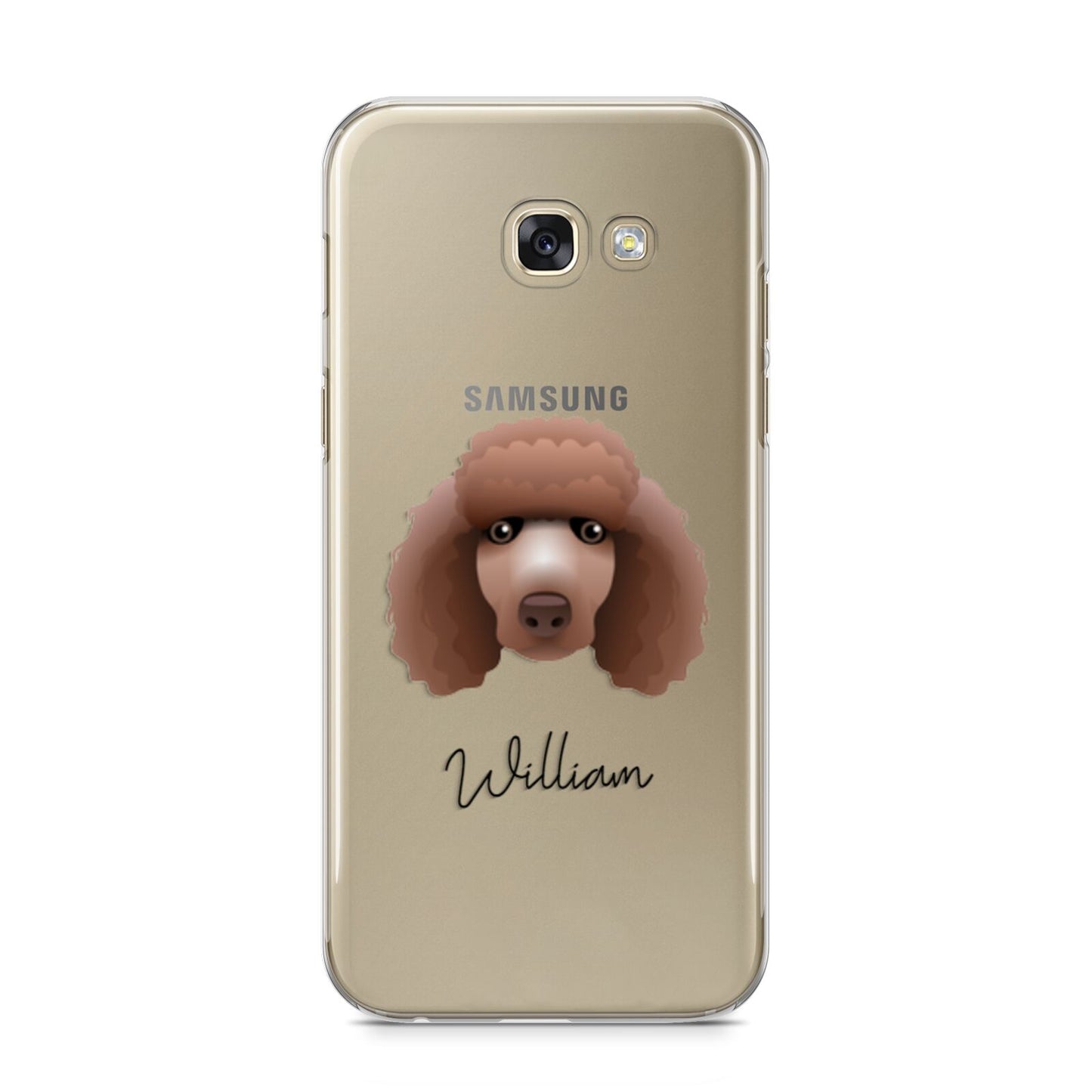 Poodle Personalised Samsung Galaxy A5 2017 Case on gold phone