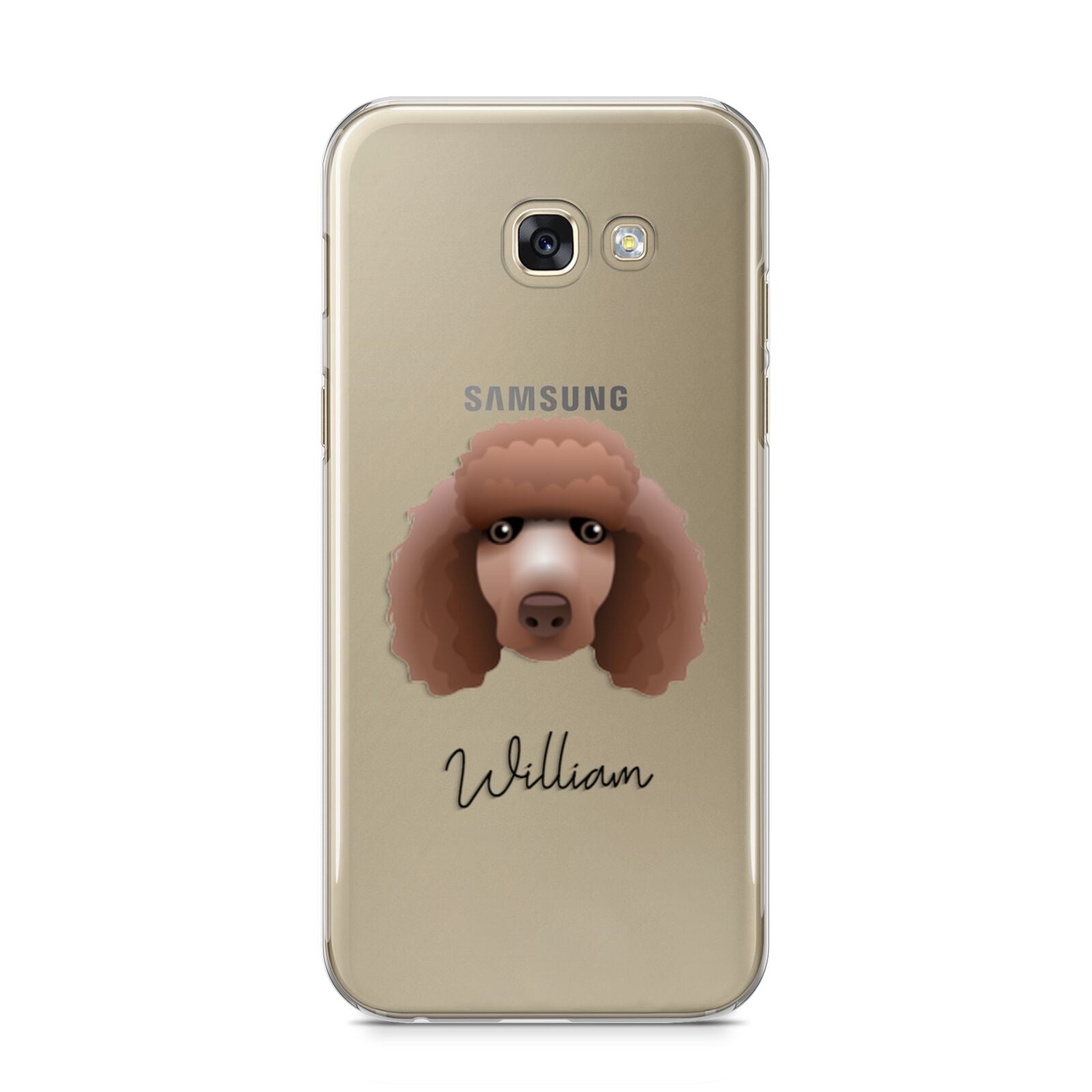 Poodle Personalised Samsung Galaxy A5 2017 Case on gold phone