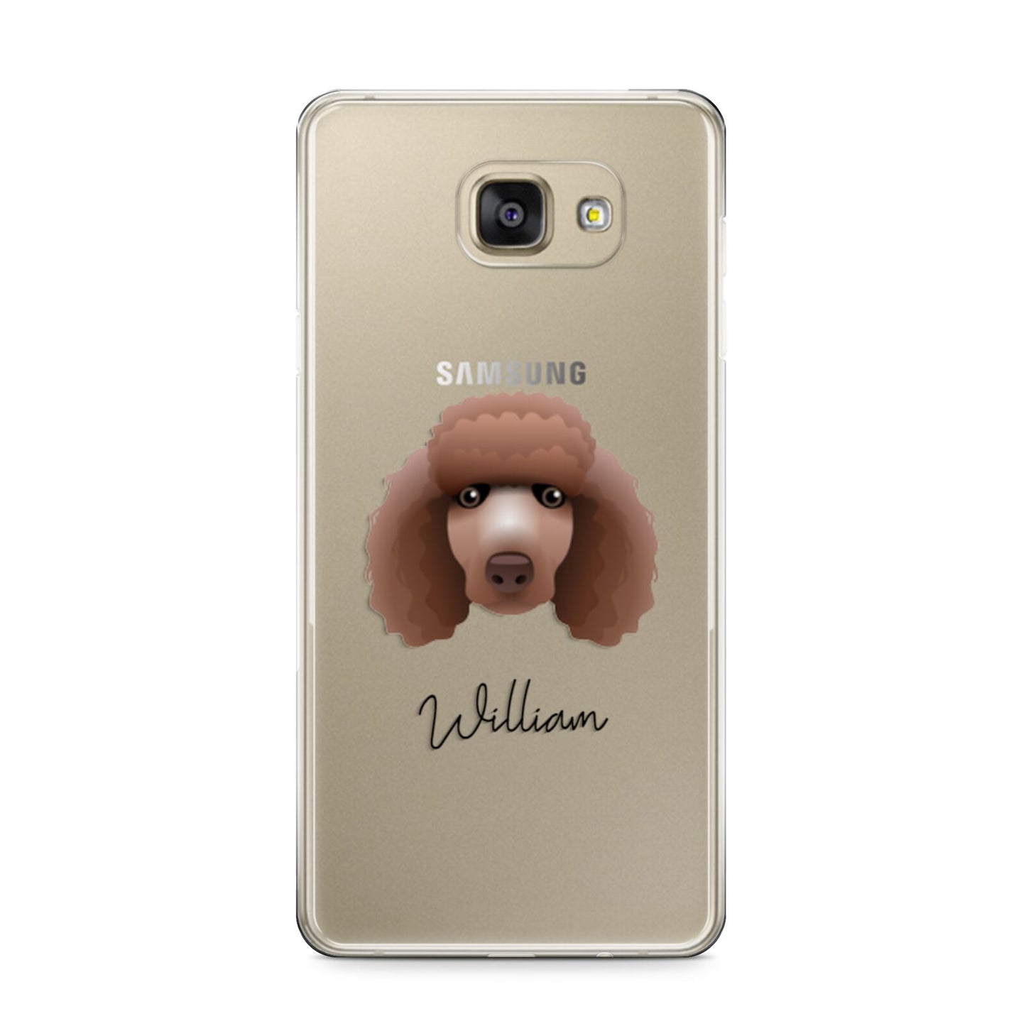 Poodle Personalised Samsung Galaxy A9 2016 Case on gold phone