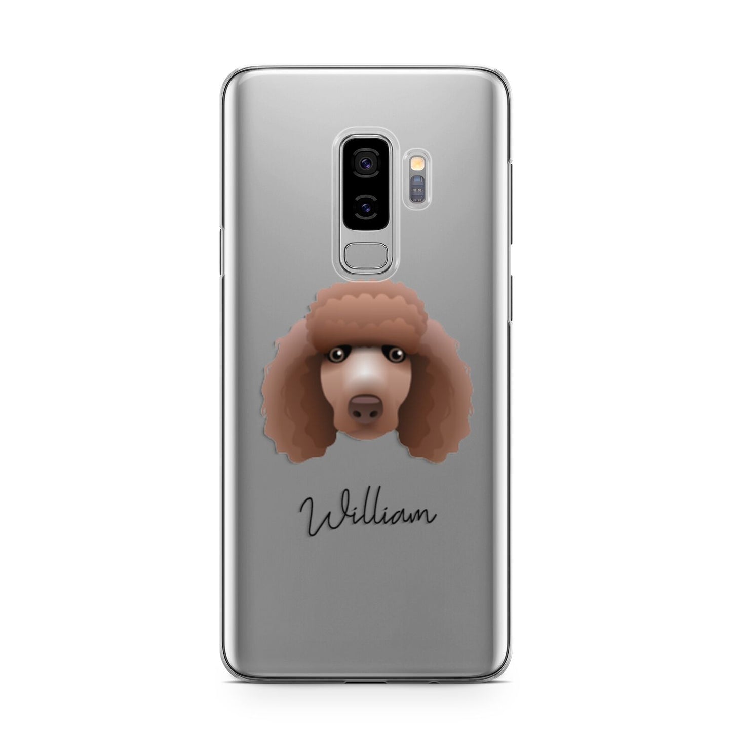 Poodle Personalised Samsung Galaxy S9 Plus Case on Silver phone