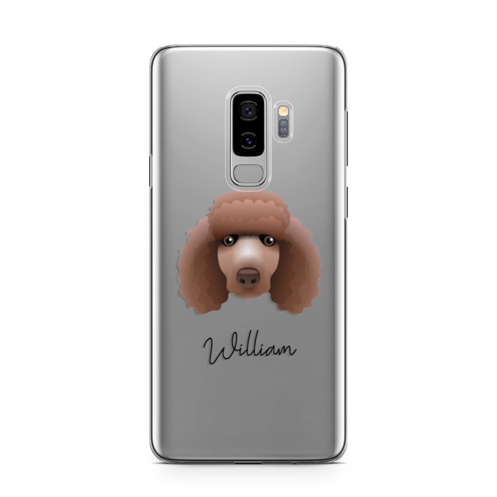 Poodle Personalised Samsung Galaxy S9 Plus Case on Silver phone