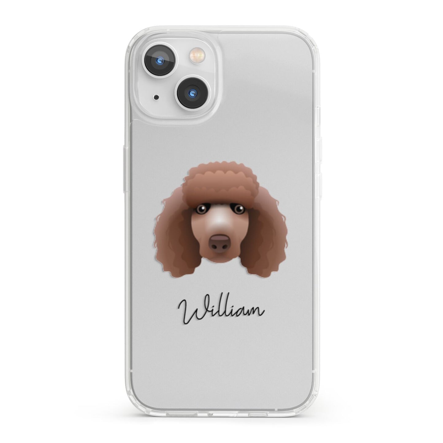 Poodle Personalised iPhone 13 Clear Bumper Case