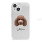Poodle Personalised iPhone 13 Mini Clear Bumper Case