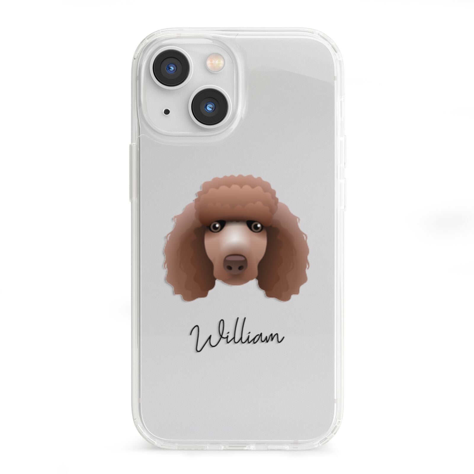 Poodle Personalised iPhone 13 Mini Clear Bumper Case