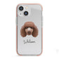 Poodle Personalised iPhone 13 Mini TPU Impact Case with Pink Edges