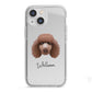Poodle Personalised iPhone 13 Mini TPU Impact Case with White Edges
