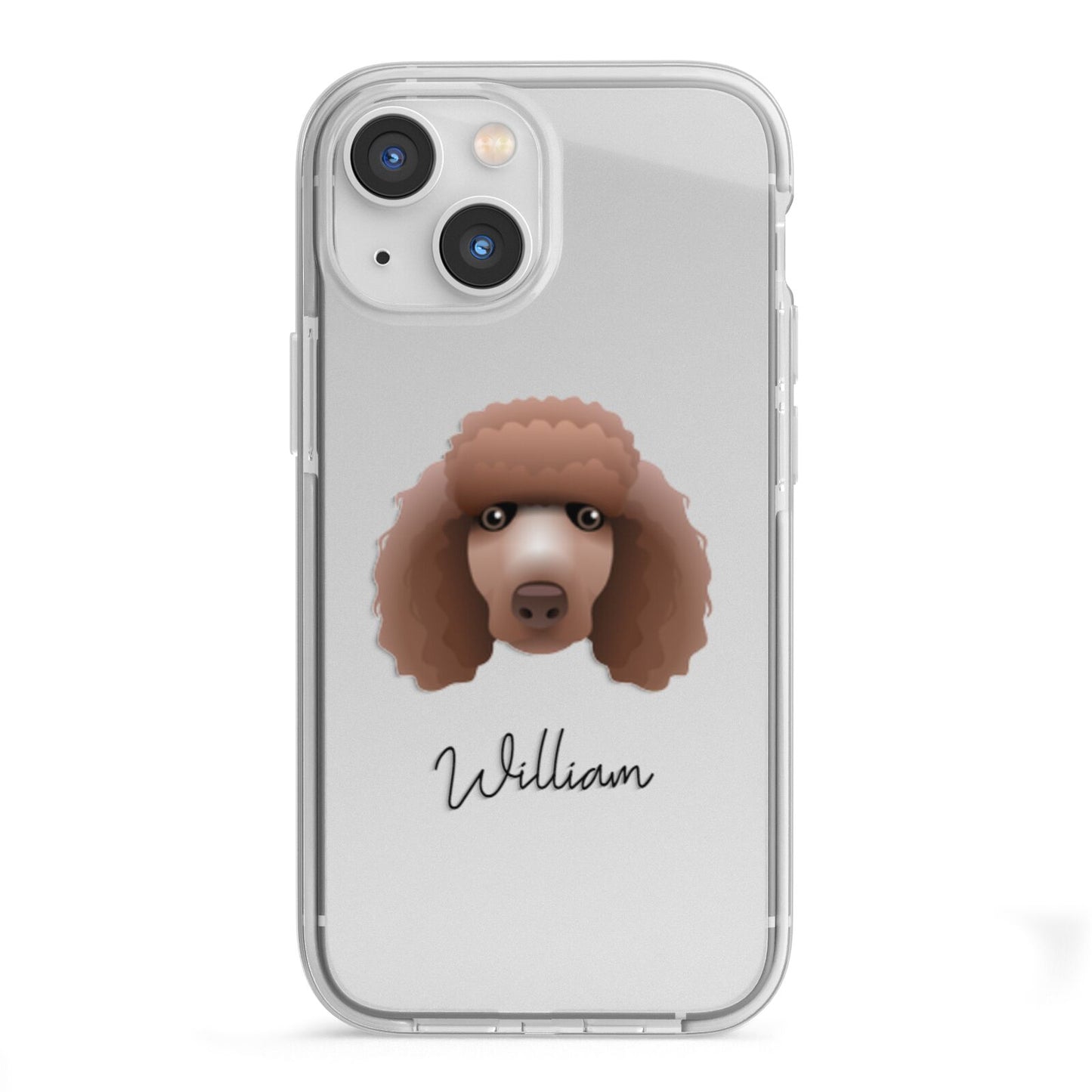 Poodle Personalised iPhone 13 Mini TPU Impact Case with White Edges