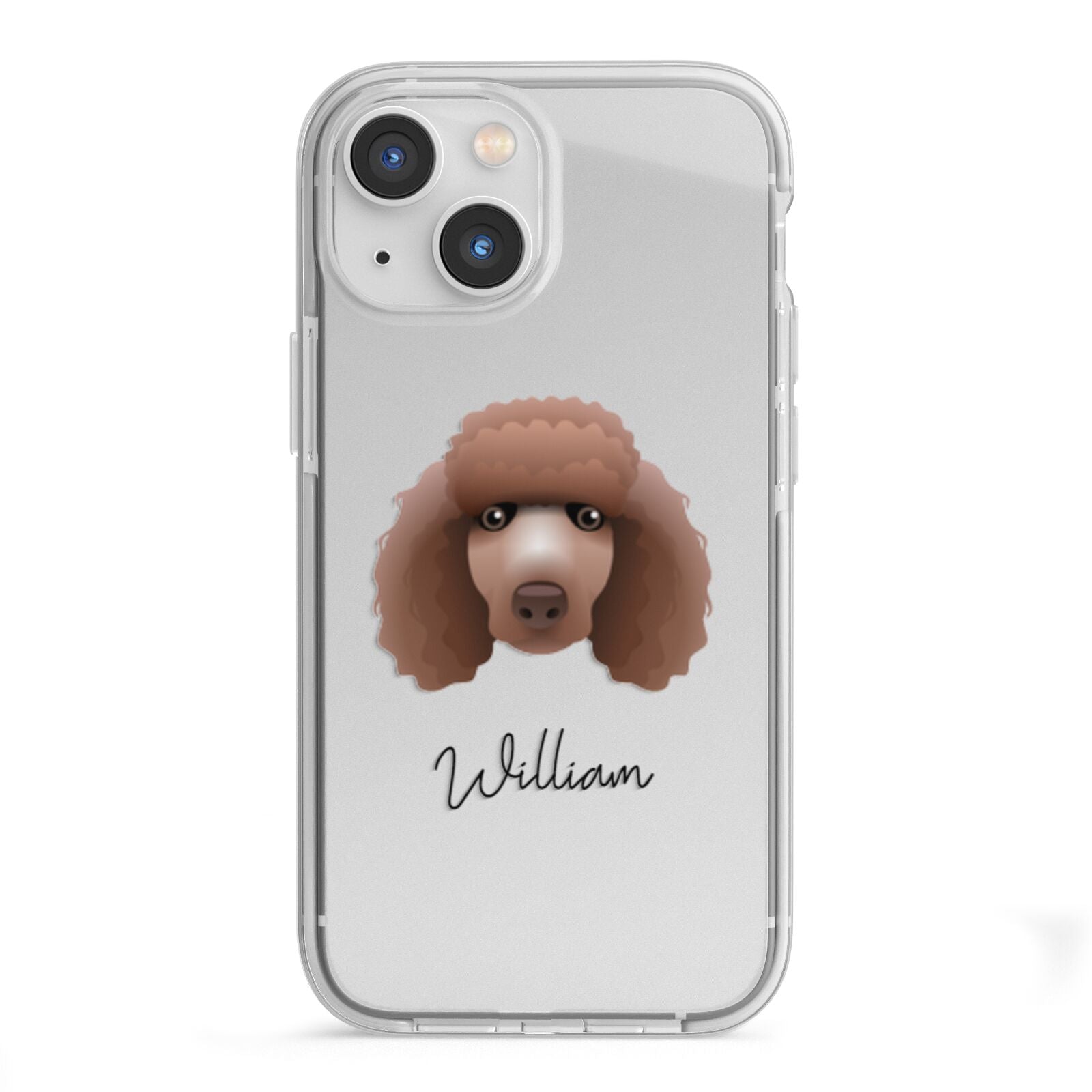 Poodle Personalised iPhone 13 Mini TPU Impact Case with White Edges