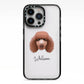 Poodle Personalised iPhone 13 Pro Black Impact Case on Silver phone