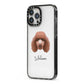 Poodle Personalised iPhone 13 Pro Max Black Impact Case Side Angle on Silver phone