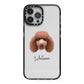 Poodle Personalised iPhone 13 Pro Max Black Impact Case on Silver phone