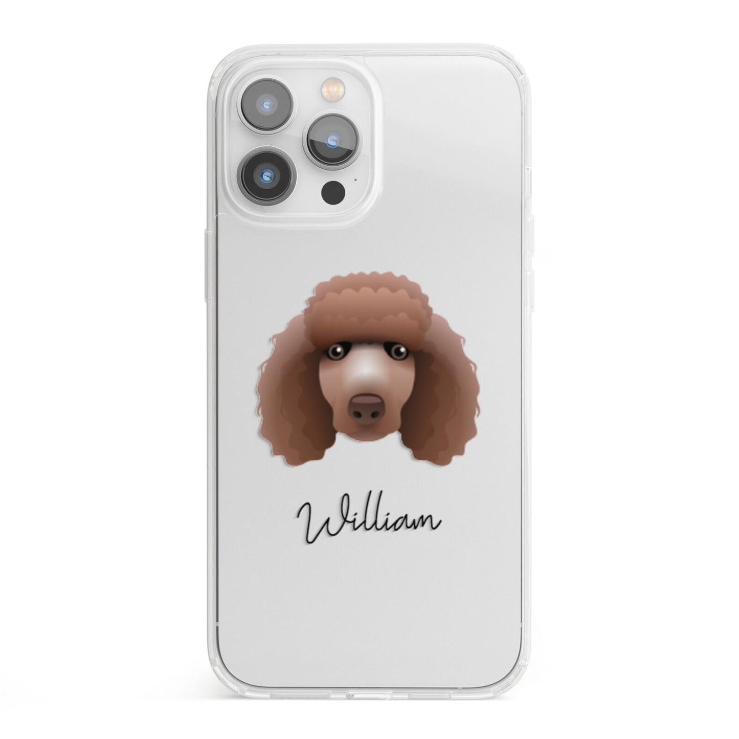 Poodle Personalised iPhone 13 Pro Max Clear Bumper Case