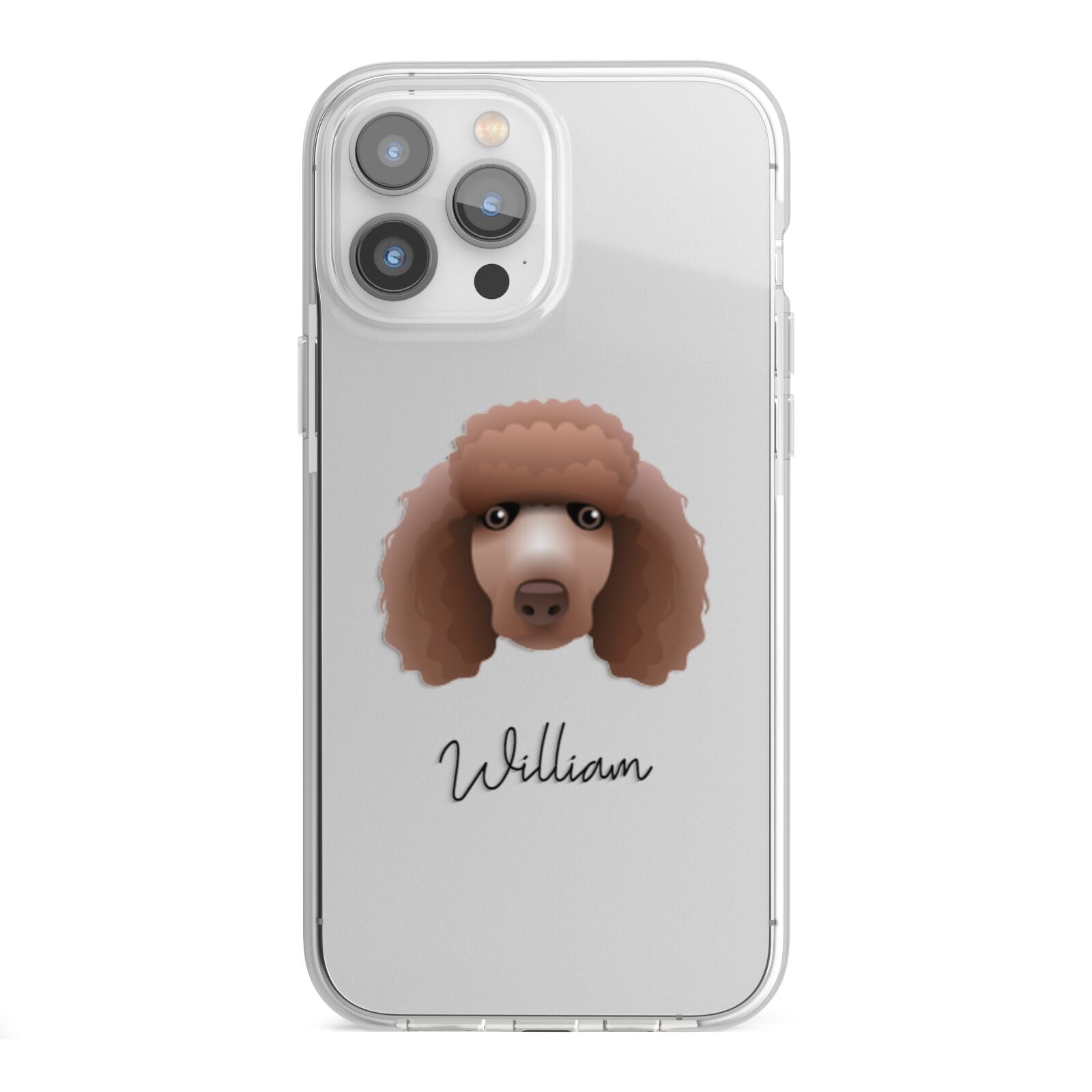 Poodle Personalised iPhone 13 Pro Max TPU Impact Case with White Edges