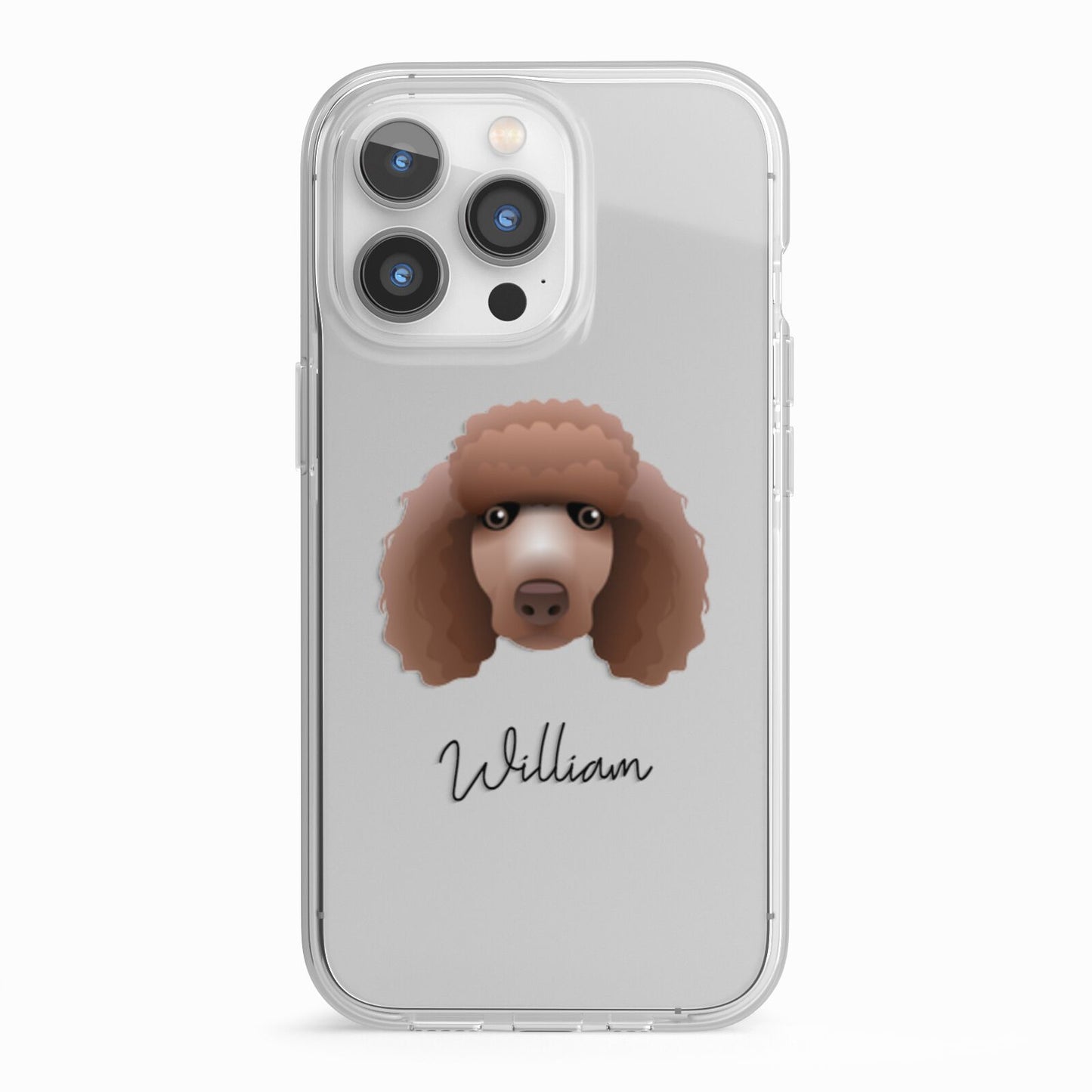 Poodle Personalised iPhone 13 Pro TPU Impact Case with White Edges
