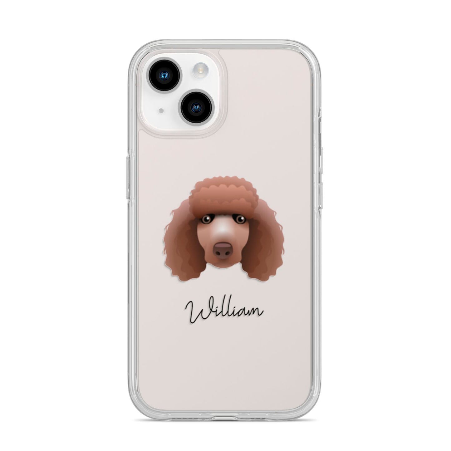 Poodle Personalised iPhone 14 Clear Tough Case Starlight